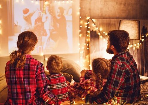 Private Filmvorführung unter Sternenhimmel