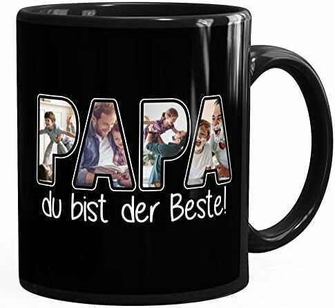 Gestaltete Fototasse als Last minute Vatertag Geschenk